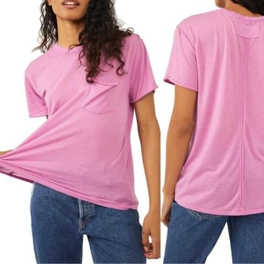 Free People Vella Tee /Pink‎ Plum